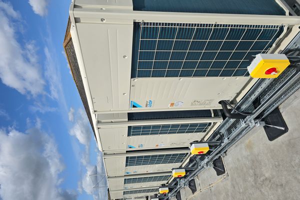 Modern office air conditioning installation